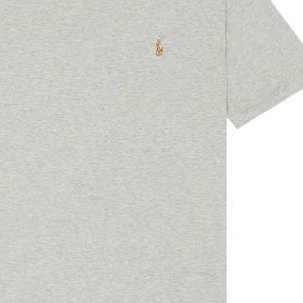 Polo Ralph Lauren Футболка мужская с вышитым логотипом, круглым вырезом, прямого кроя, с коротким рукавом, серая 710746817-012