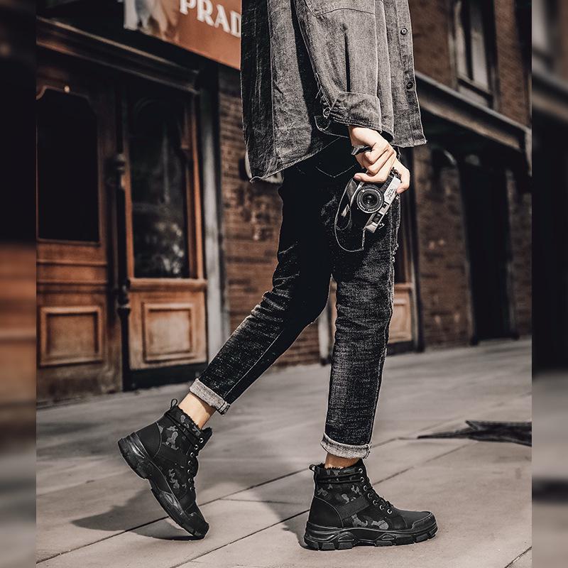 Модные мужские ботинки Martin с камуфляжным принтом для активного отдыха — четыре сезона, большие размеры, плюс бархат, утолщенные