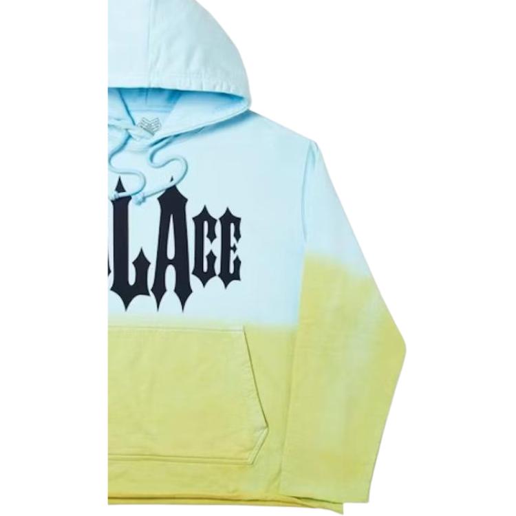 Palace Толстовка с капюшоном La Dye с буквенным узором, унисекс, сине-зеленая P16HD060