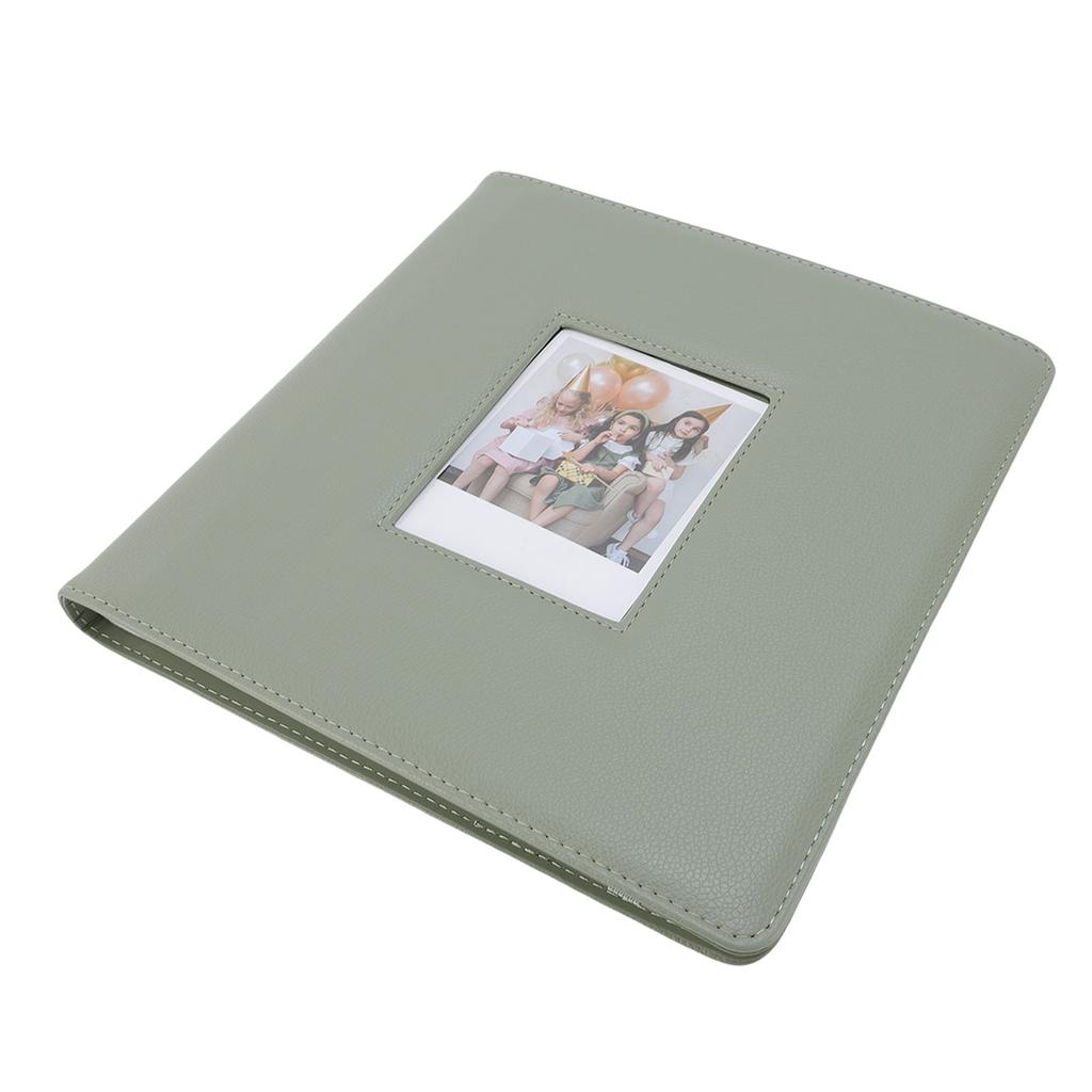 Photo Album Fit for Polaroid Wide 300 400 90x110mm Photos 36 Pages 288 Pictures Capacity PU Leather Cover Front Window