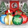 Giant Inflatable Christmas Decorated Ball - Inflatable Yard Decorations with Cute Pattern,  Durable and Reusable, Christmas Yard Decorations,