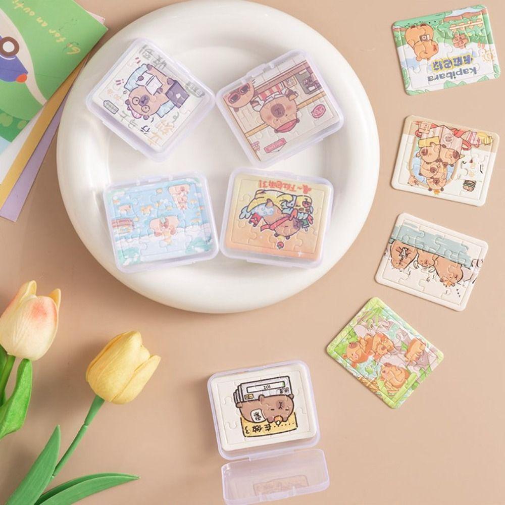 5 листов/в коробке интересный пазл капибара маленькие детские пазлы игрушки милые мини-пазлы игрушка