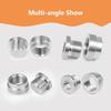 O2 Oxygen Sensor Bung And Plug 304 Stainless Steel M18-1.5,Oxygen Sensor Bung Stepped Style With Plug, Suppied By Hohnnyreet (2, Silver, M18 X 1.5)