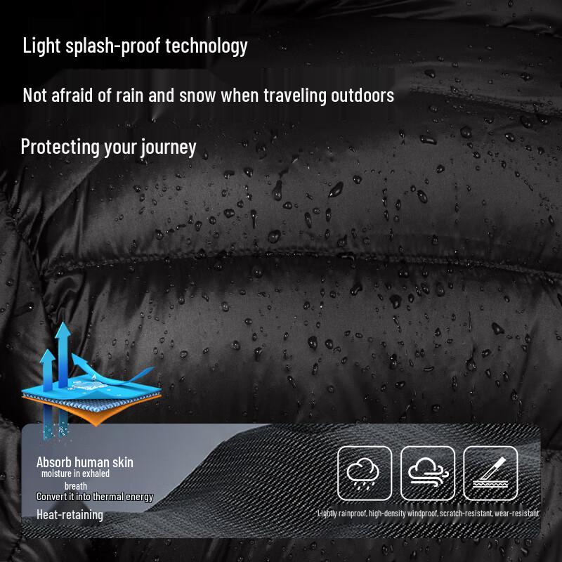 Warrior Men's Lightweight Hooded White Duck Down Jacket