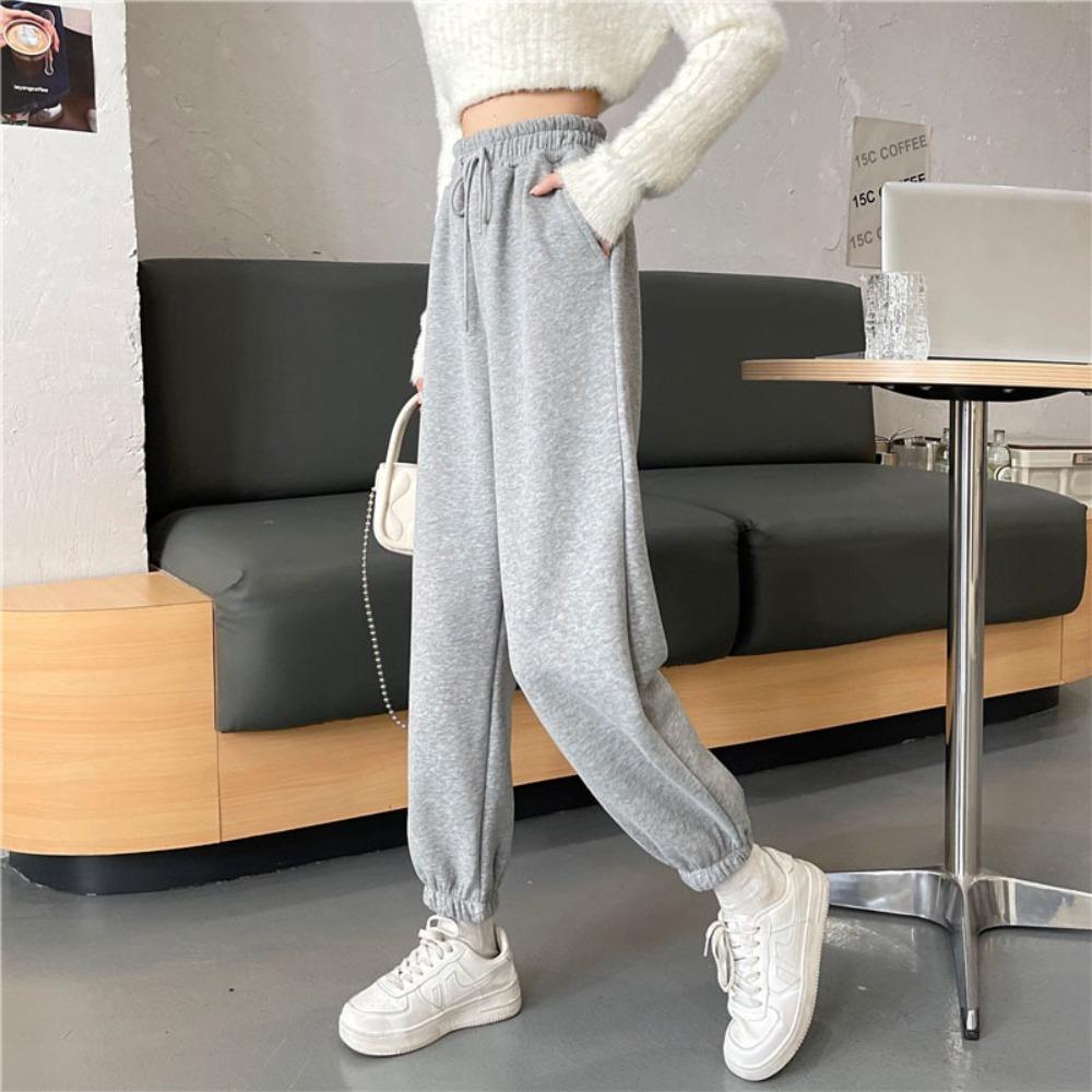 Свободные спортивные брюки женские с высокой талией тренировочные брюки повседневные брюки для йоги унисекс