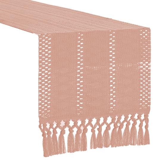 Вязаная скатерть ручной работы в деревенском стиле с кисточками, хлопок