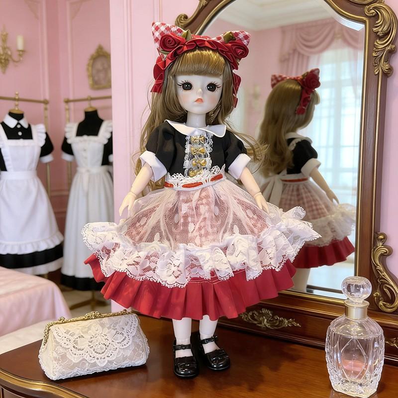 Набор одежды для кук Лолита 30 см 6-точечные куклы BJD Только одежда Не плюшевая игрушка Для девочек Возраст 4-6 лет