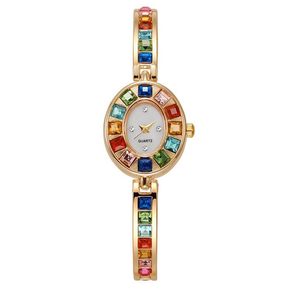Bracelet Type Quartz Wristwatches Colorful Round Quartz Watch Women's Wrist Watch  Female