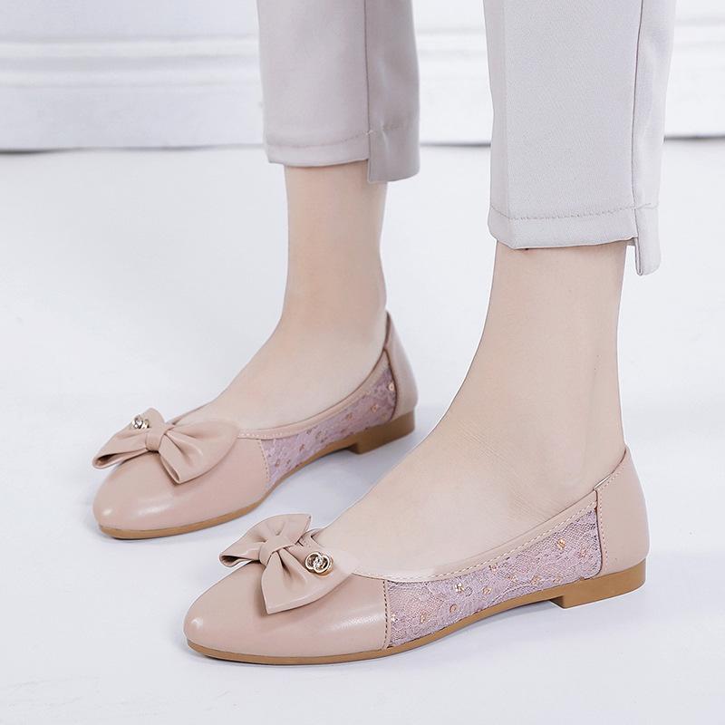 Модные женские туфли на плоской подошве, новые летние туфли с кружевом и небольшим носком, женские дышащие сандалии, балетки с кружевной сеткой