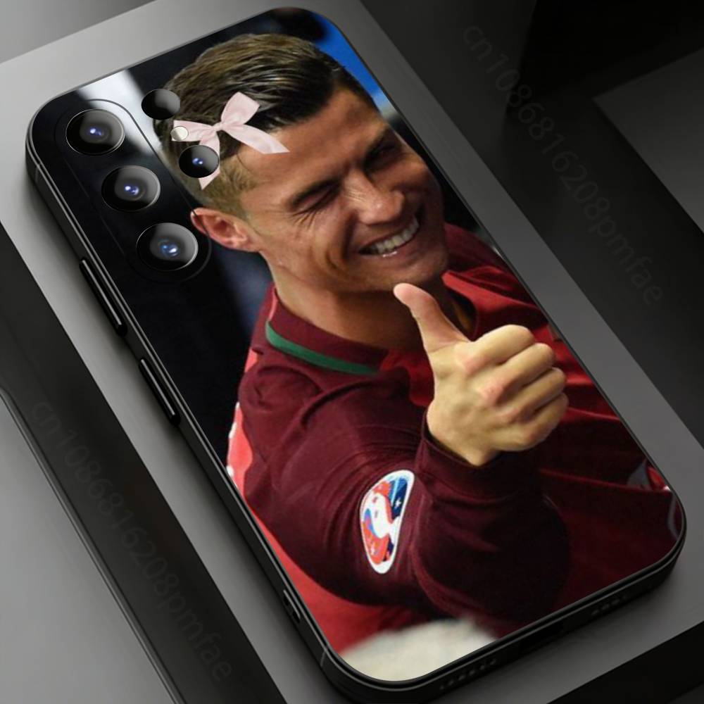 Футбольный чехол C-CR7 R-RonaldoS-S для Samsung Galaxy S24,25,26,23 22,21,S20 Plus Ultra FE с мягким чехлом