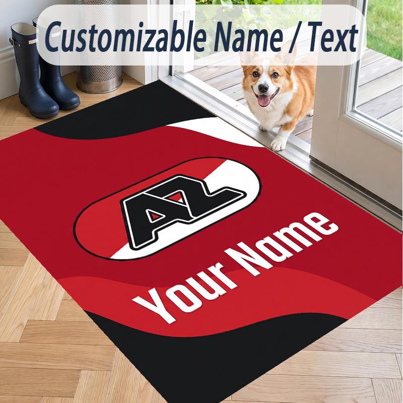 Custom Text Printed Rug AZ Alkmaar Non Slip Floor Carpet For Home Room Decor