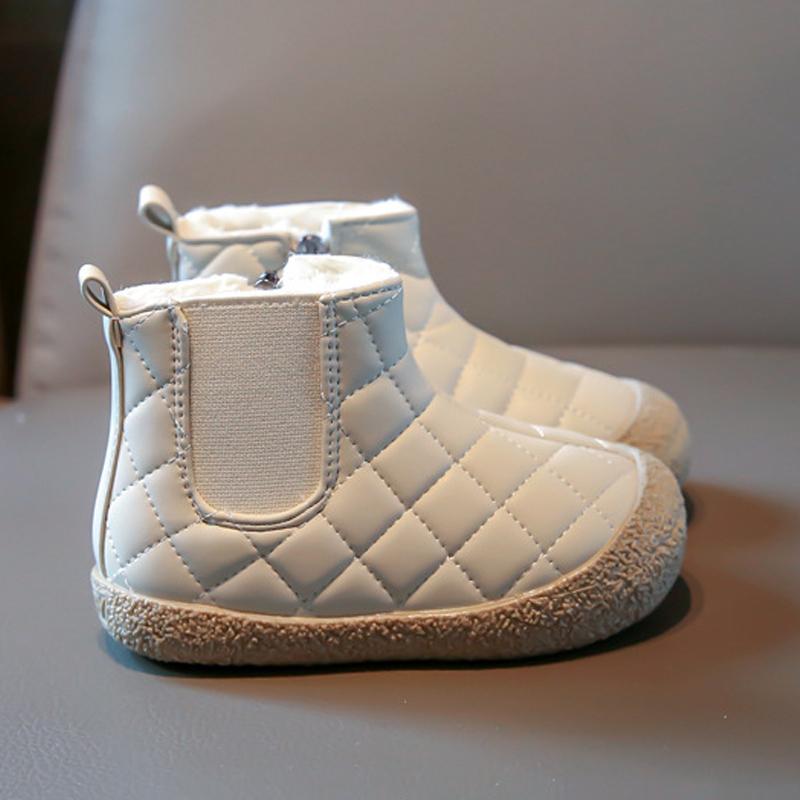 Новые зимние плюшевые зимние сапоги и толстые противоскользящие детские хлопковые сапоги