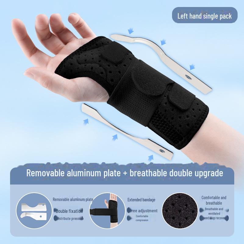 Dual Aluminum Plate Wrist Brace and Support Strap