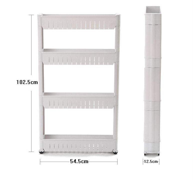 Мобильная полка для хранения Полка с промежуточным пространством Кухонная полка для хранения Ванная комната Стеллаж для хранения Холодильник Полка для отделки бокового шва