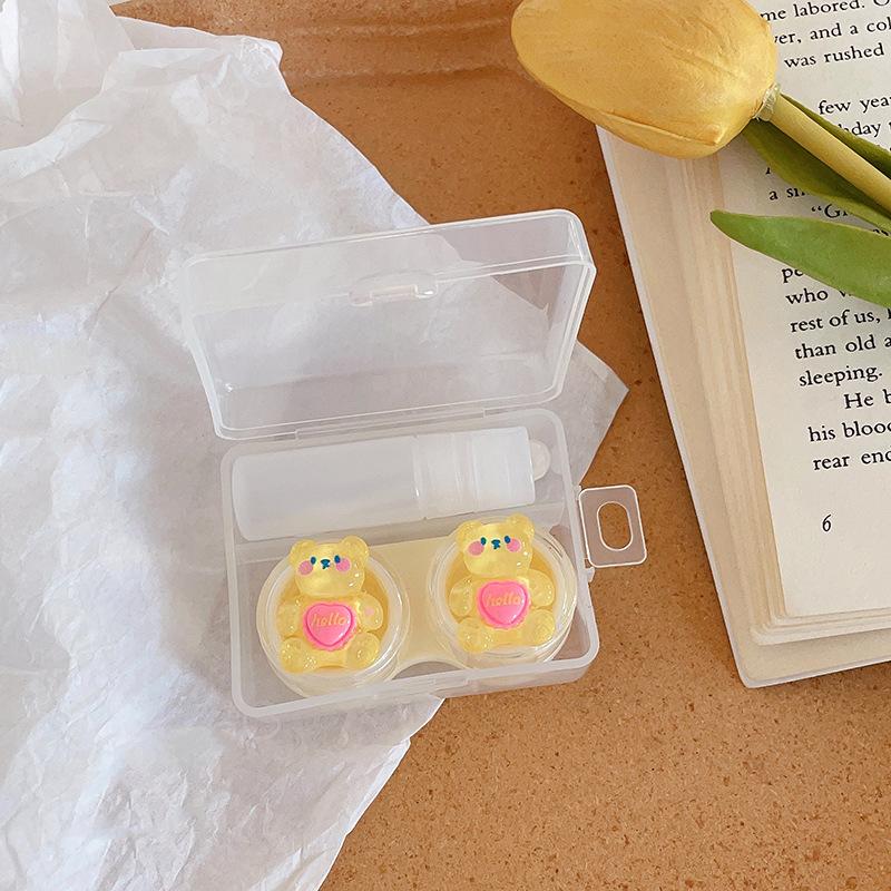 Чехол для контактных линз Новый чехол для контактных линз с пинцетом, набор присосок, портативный контейнер, коробка для контактных линз для женщин и мужчин