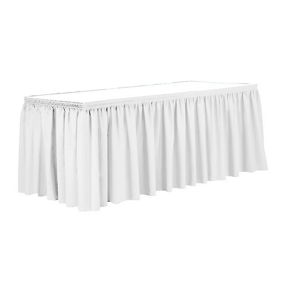 Valance For Catering Banquet Table, White Skirting 5.65 M