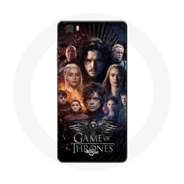 Case for Huawei P8 Game of Thrones Season 8 Game of Thrones Crew Poster Eagle Logo Gray
