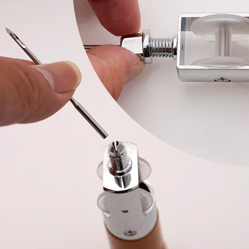 Leather Sewing Awls Tool Quick Stitcher Tool Including Needle Tip, Sewing Thread & Screwdriver, for Leather Working