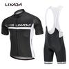 Lixada Летний велосипедный комплект из велосипедной рубашки с короткими рукавами и шорт с нагрудником с мягкой подкладкой