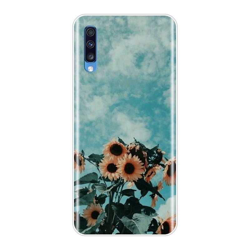 Чехол для телефона с подсолнухом для Samsung Galaxy A40 A30 A20 A10, силиконовая мягкая задняя крышка из ТПУ для Samsung Galaxy A80 A70 A60 A50, чехлы