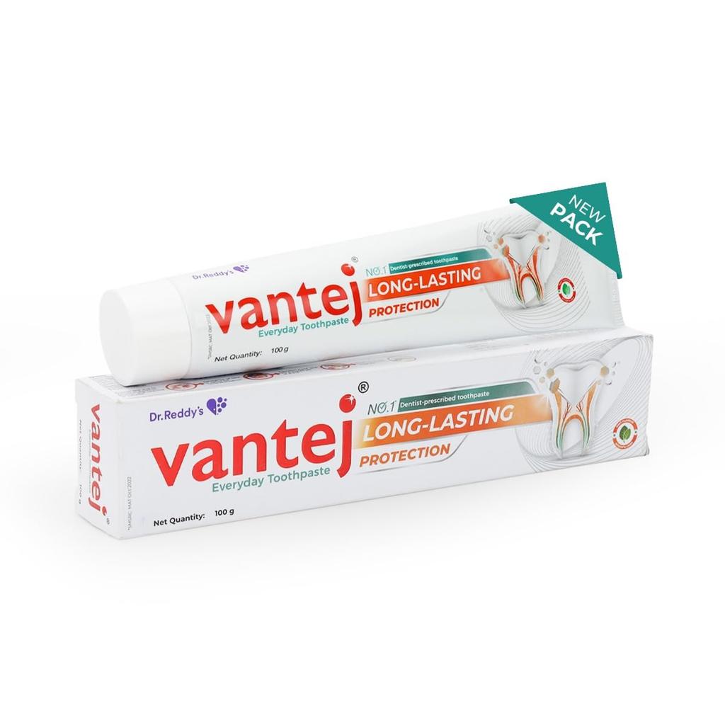 Vantej 100gm Toothpaste Pack Of 1 With Calcium For Sensitive Teeth And Long-Lasting Freshness