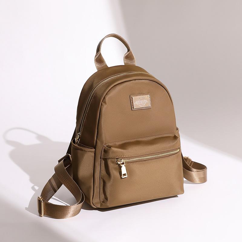 Однотонный рюкзак из ткани Оксфорд, студенческий небольшой рюкзак для женщин, легкий, для поездок на работу, осенний, нейлоновый, водонепроницаемый