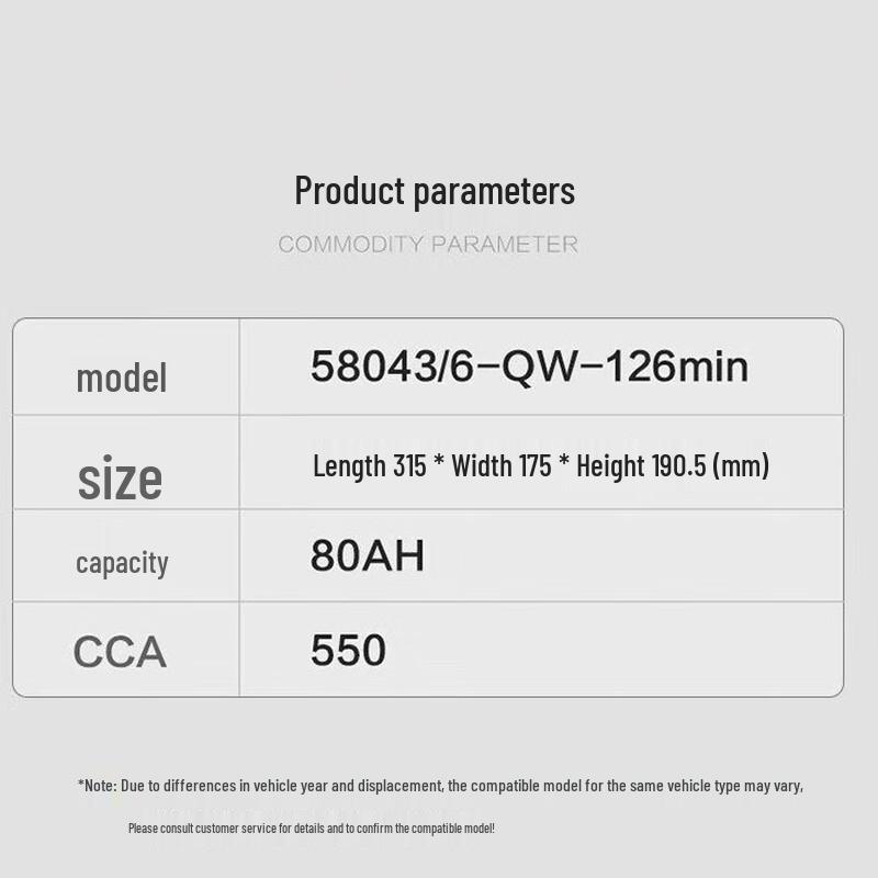 CAMEL 12V 80AH Lead-Acid Car Battery