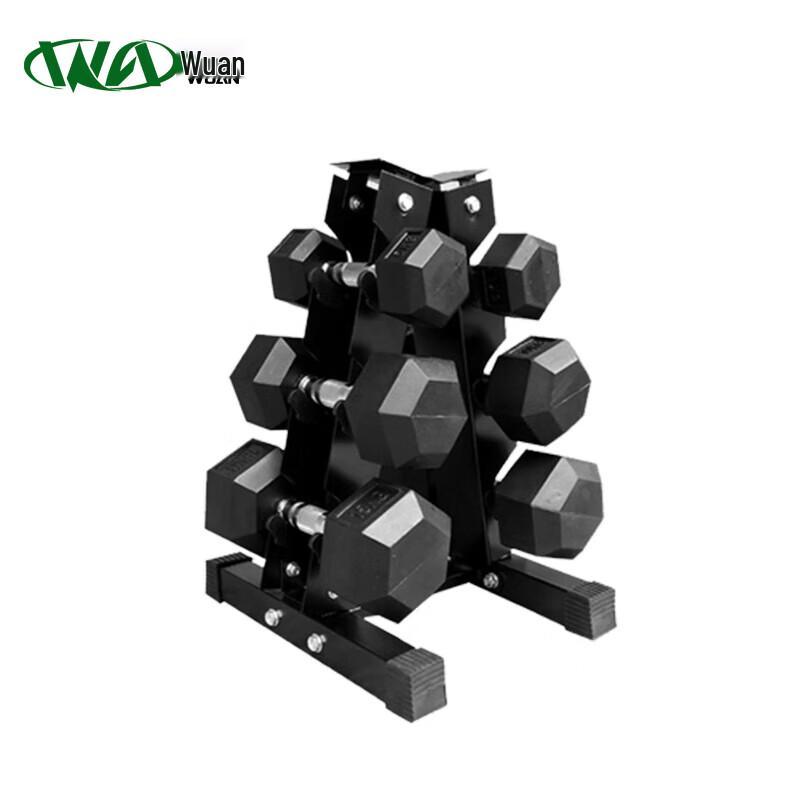 Wu An Hexagonal Rubber-Coated Fixed Dumbbell