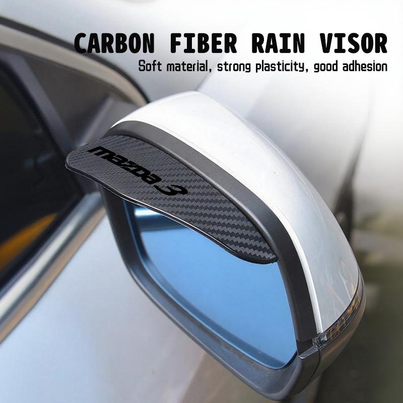 2PCS Car Rearview Mirror Rain Eyebrow Side Snow Sun Visor For Mazda Axela MX3 MX5 RX8 RX7 MX30 Atenza CX9 CX30 MS f2