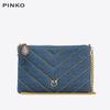 Клатч PINKO из денима с цепочкой и ласточками