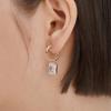 [ELLE Jewelry] 14K GF Square Stone Drop One-Touch Earrings ELGPEE561