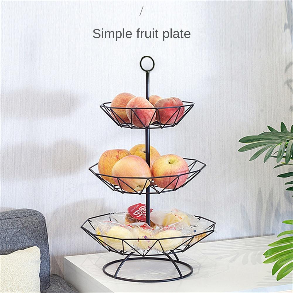Metal Fruit Basket Wire Snack Bread Vegetable Storage Bowls Kitchen Eggs Dessert Holder Cake Stand Nordic Organizer Minimalist