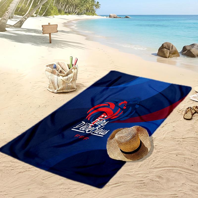 Пляжное полотенце с принтом France Football, быстросохнущее, супервпитывающее, мягкое банное полотенце для плавания, пляжа, путешествий, сувенир, подарок