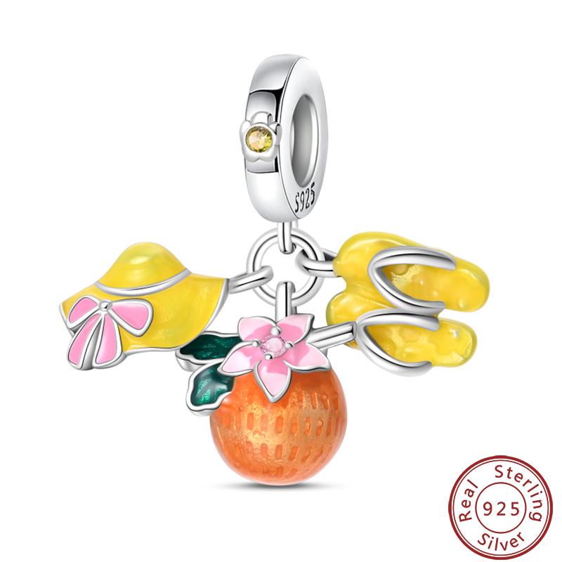 Медь Клубника Ананас Авокадо Фруктовая Десертная Серия Сладкие Шармы Бусины 3Мм Сделай Сам Подарок Изысканные Ювелирные Изделия