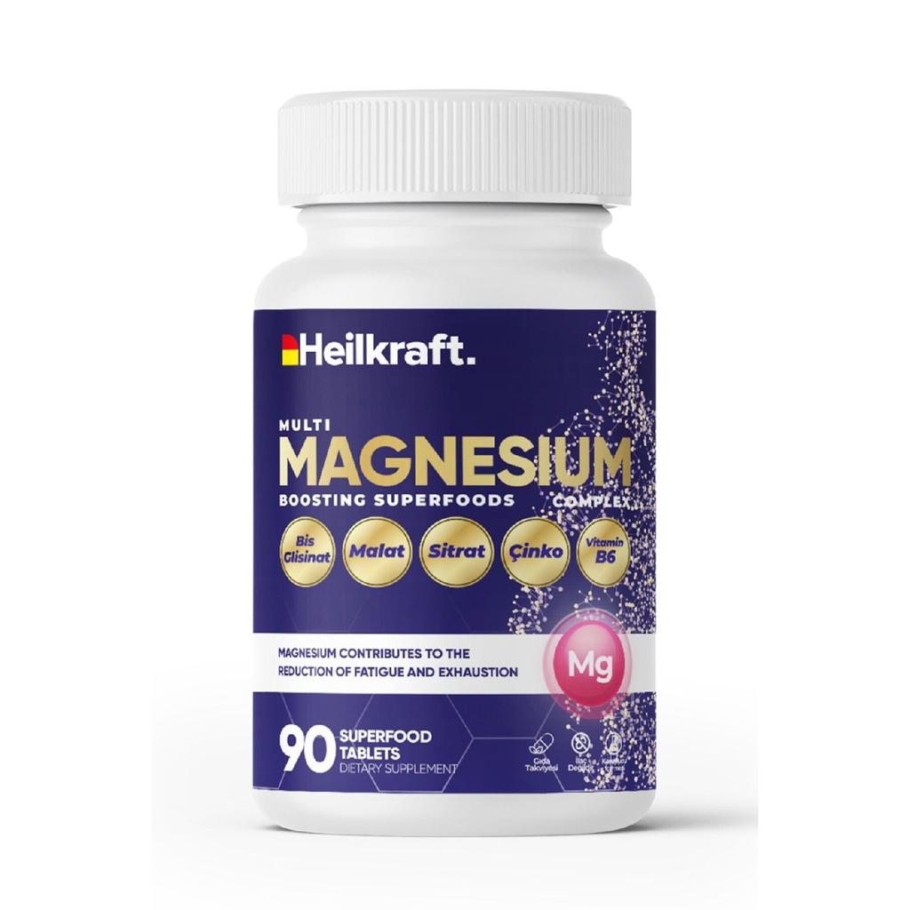 90 Tablets Food Supplement Containing Magnesium Zinc Vitamin B6 (magnesium Bisglycinate Malate-citrate)