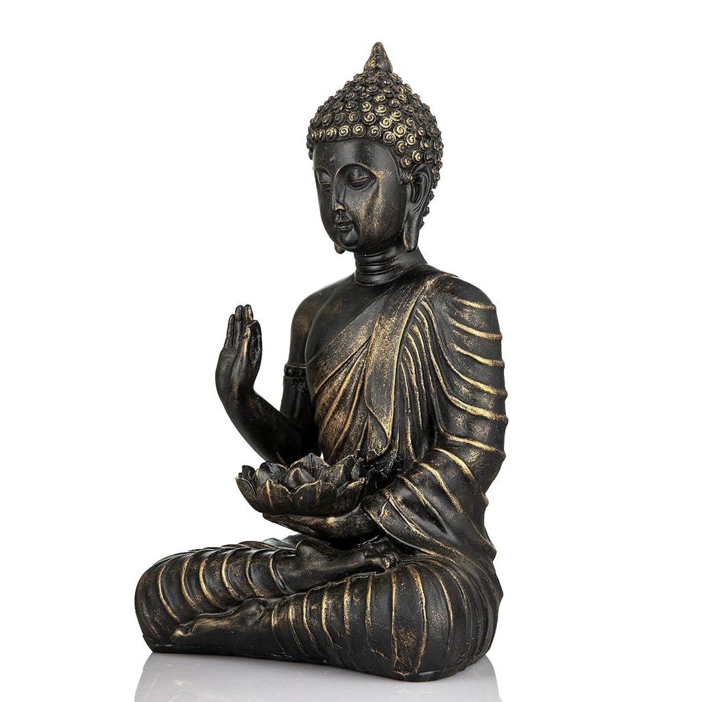 Sitting Buddha Statue Showpiece Idol Home Decor Items for Living Room and Gifts