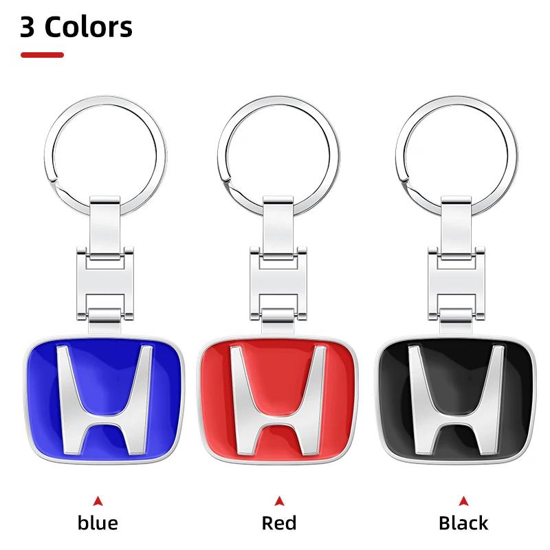 Car Logo Keychain Metal Keyring Key Accessories For Honda Fit Jazz S Civic Type-R CRV Pilot Accord Insight Spirior City HRV JS1