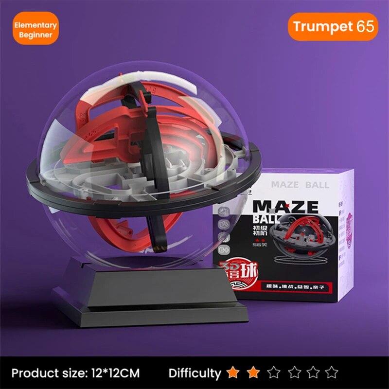 3D головоломка с шариком-лабиринтом, игрушка для детей, игра с препятствиями, лабиринт с мячом, 3D-лабиринт, головоломка Монтессори, баланс, поезд, игра на прохождение
