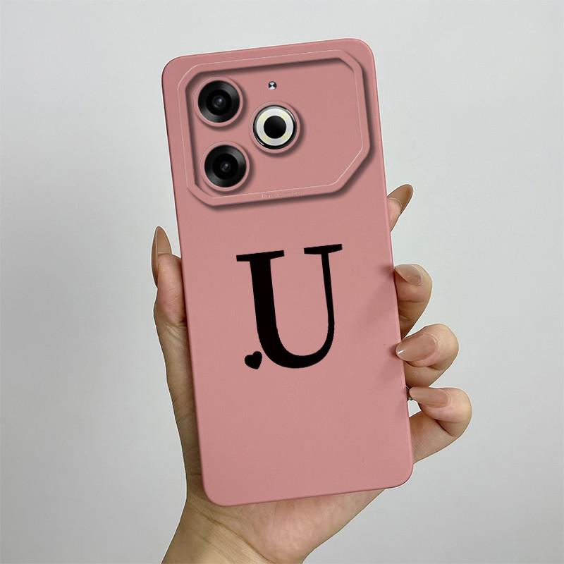 Чехол для телефона Tecno Pova 6 Neo Милые Буквы Квадратный Силиконовый Ударопрочный Защита Камеры Чехол Для tecno pova 6 neo Чехол