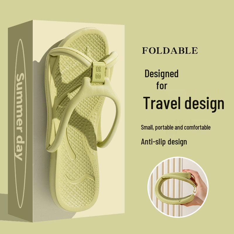Складные дорожные тапочки: Нескользящий комфорт для мужчин и женщин, Идеально для гостиниц, Легко носить с собой, Идеально для использования в помещении и в ванной комнате