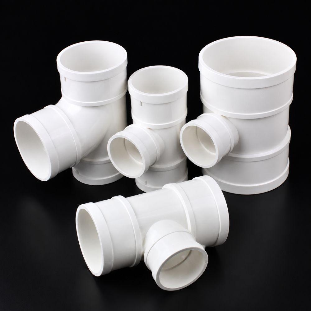 2",3",4" PVC-U 90 Degree Drain Tee Fitting Drain Pipe Joint Pipeline Accessories