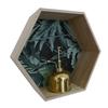 Hexagonal Wooden Shelf 30 X 26 X 10 Cm