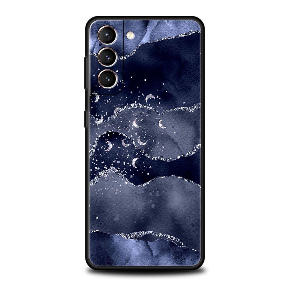 Радужный блестящий агатовый мраморный художественный чехол для телефона для Samsung Galaxy S23 S22 S21 S20 FE Ultra 5G S10 S10E S9 S8 Plus 10 20, мягкий чехол