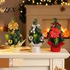Artificial Pine Tabletop Decor Mini Christmas Tree for Desk, Decor, Holiday Showcase Ornament Reusable Festive Centerpiece Home Office, Gift