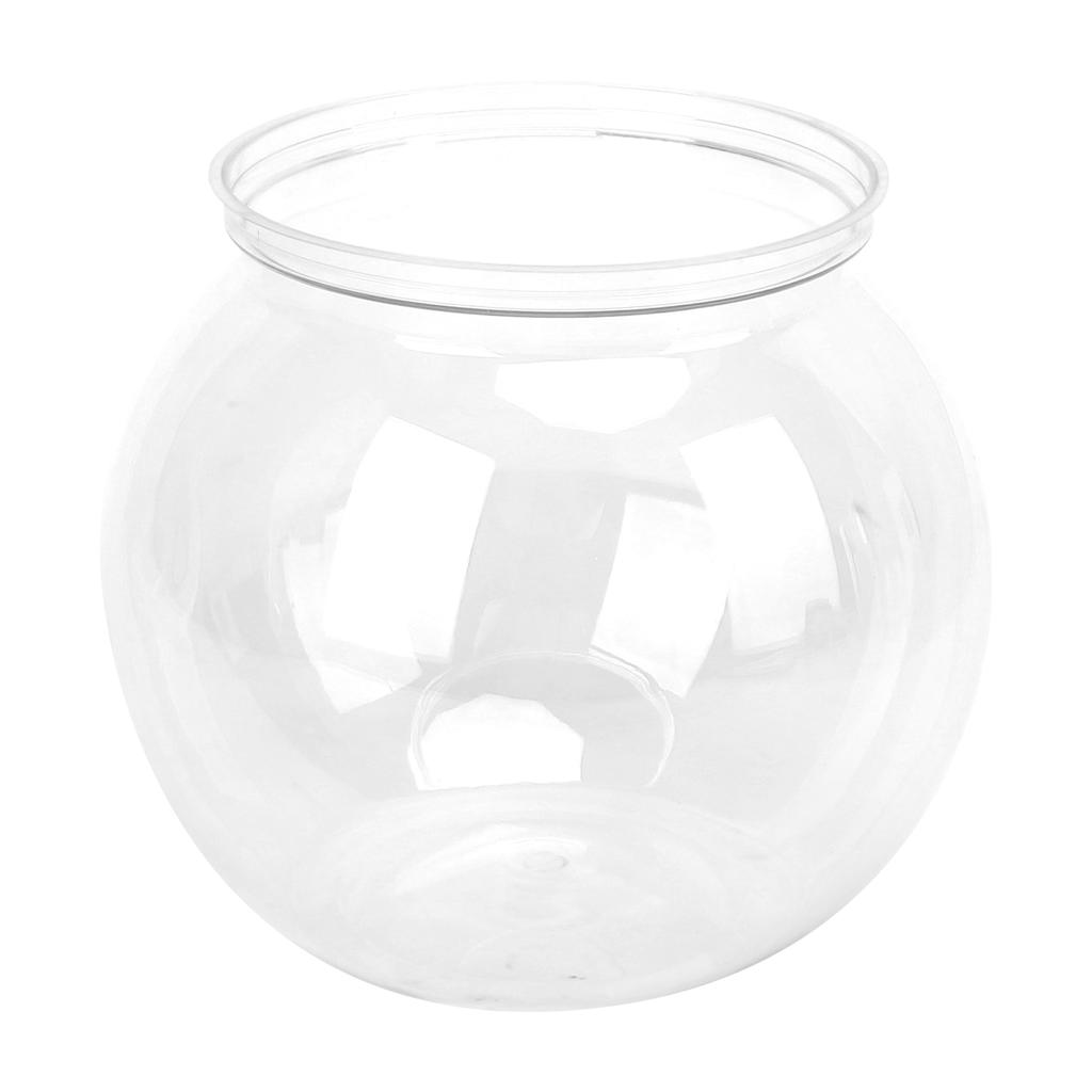 Mini Fish Tank Transparent Plastic Impact Resistant Plastic Gallon Fish Bowl for Desk Bookshelf