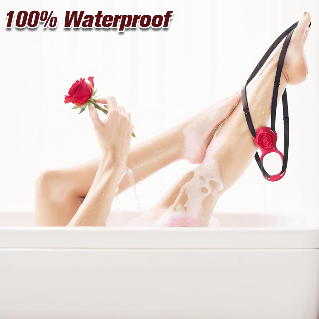 Couples Rose App Remote Control Wearable Vibrator, Couple Women Adult Sex Toys Games for Men, Hands Free Panty Clitoris Vibrator Vibrating Cock Ring
