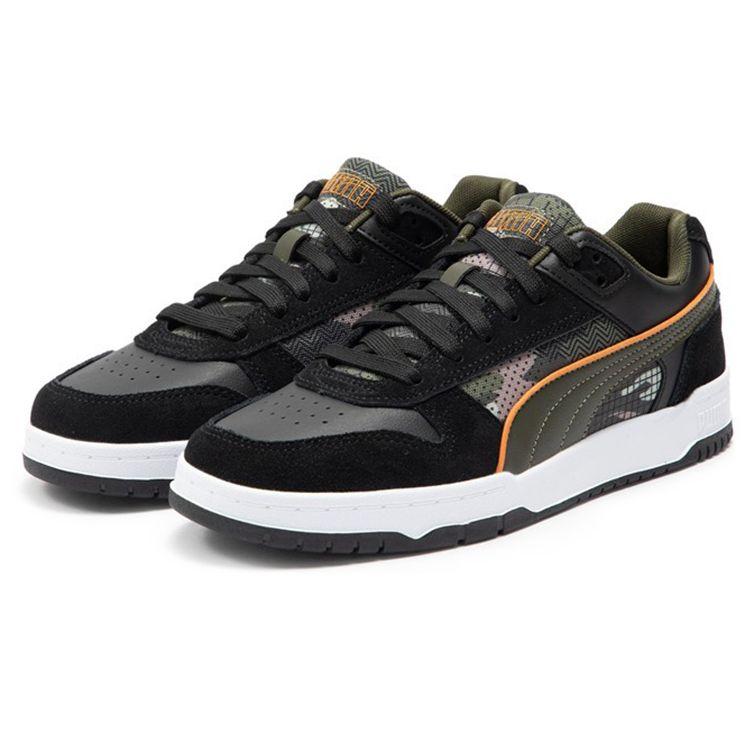 Puma Rbd Game Fabric Retro Casual Low-Top Sneakers Unisex Sneakers Black-Olive 386374-01