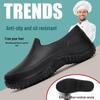Chef's Special Waterproof Non-Slip Work Shoes - Unisex Black/Red Leather Fishing & Rain Boots