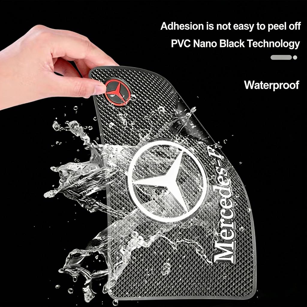CRI1Inspection sticker Car Non Slip Pad For Mercedes Benz AMG class W206 W220 W211 W212 W201 PVC Dashboard Phone Sunglasses Holder