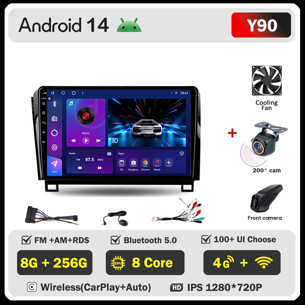 Автомобильное радио для Toyota TundraXK50 2007-2013 Android 14 мультимедийный проигрыватель интеллектуальные автомобильные системы сенсорный экран GPS навигация DSP